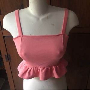 Bardot Pink Crop Top - Size 6